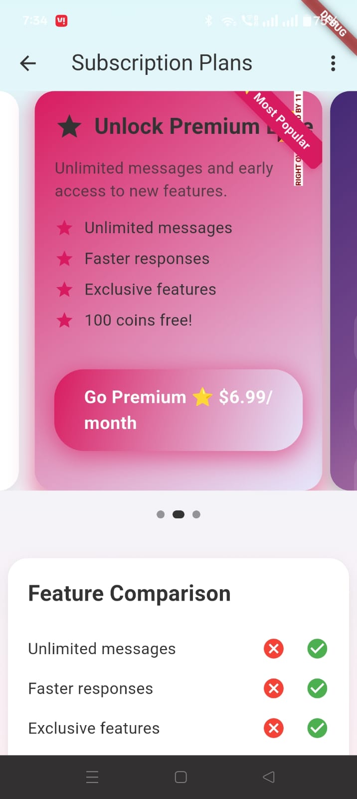 Subscription Screen